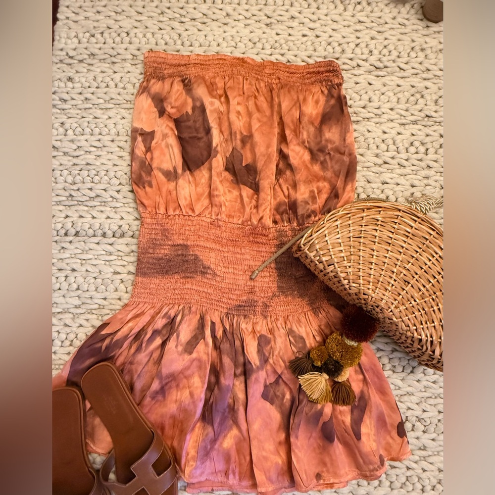 Strapless Tie-Dye Mini Dress